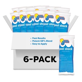 In The Swim Pool Shock – 68% Cal-Hypo Granular Sanitizer for Crystal Clear Water – Defends Against Bacteria, Algae, and Microorganisms - 6 X 1 Pound