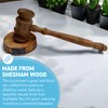 Full-Size Auctioneer's Wooden Gavel and Block - Ideal for Judges,