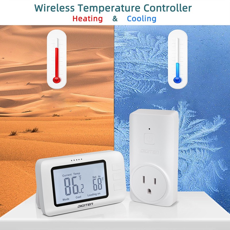 DIGITEN Wireless Thermostat WTC100 Pro Temperature Controller for Cooling &