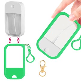 Silicone Case for Hand Sanitizer Spray,Protective Case with Keychain,hand sanitizer keychain with 50ml Spray bottle&funnel (purple+red+black)