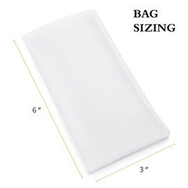 Gutenberg's 3x6 inch tough nylon micron bags 25-50 Packs | tea filter bags | All Micron Sizes (50-Pack, 90 Micron (u))