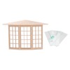 1/12 Dollhouse Bay Window Exquisite Miniature Wooden 45 Degree Corner