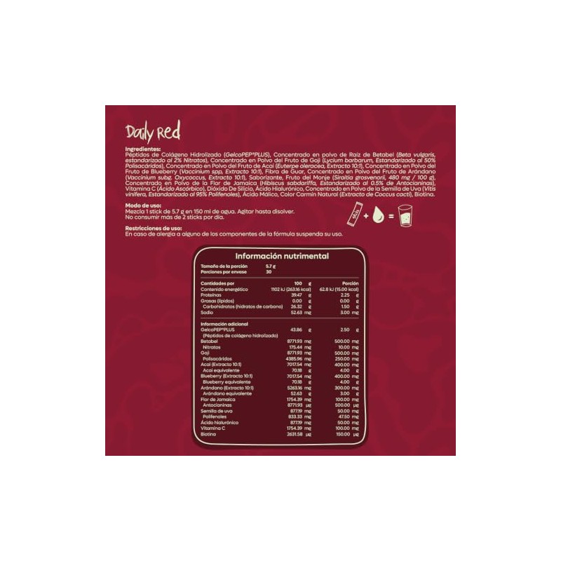 KURABI - Daily Red Jugo Rojo con Antioxidantes Sabor Frutos