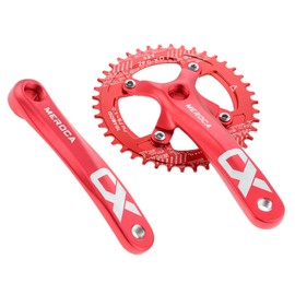 SURIEEN 42T Mountain Bike 170mm Square Crankset, Single Speed Crankset, 104 BCD Bike Crank Arm Set for Mountain Bike, Road bike, Folding bike, MTB, BMX