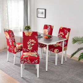 HZDHCLH Chair Covers for Dining Room 6 Pack,Stretch Spandex Parsons Chair Slipcover Set of 6,Washable Anti-dust Chair Seat Covers for Kitchen,Wedding,Party