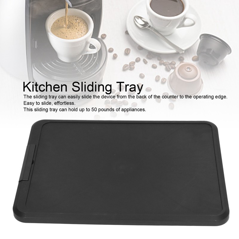 Kitchen Appliance Sliding Tray Rolling Tray Countertop Storage Moving Slider