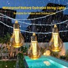 Battery Operated Edison Lights Outdoor String with Timer, 6.56 Ft