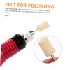 Gatuida 12mm Wool Felt Grinding Heads Polishing Wheel for Glass