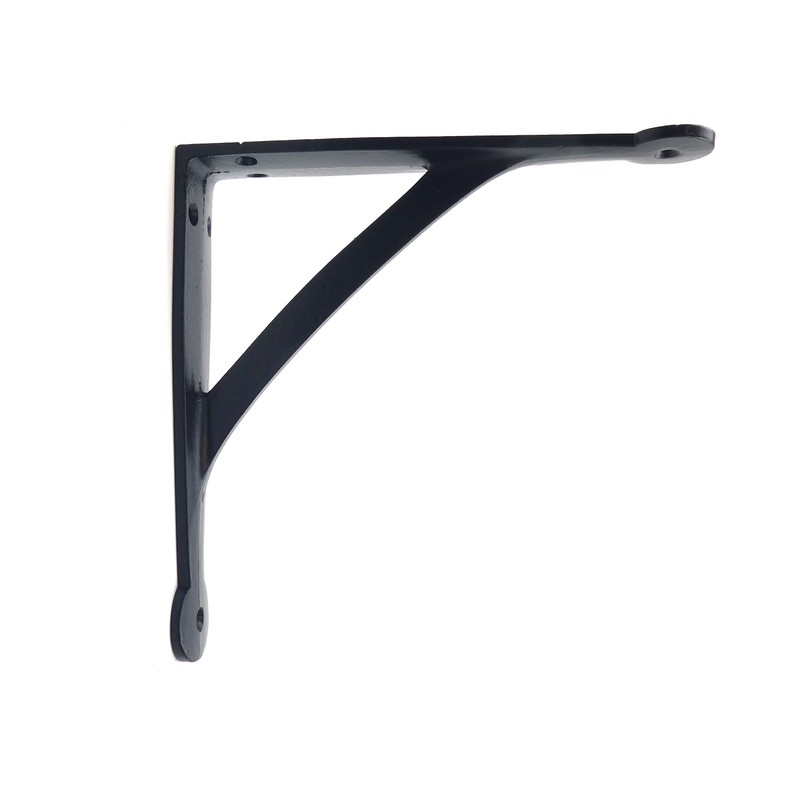 Oakcrafts - Pair of Epoxy Black Gallows Shelf Brackets Antique