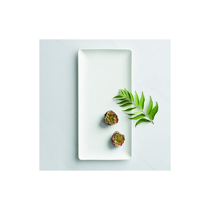 Wedgwood Gio Rectangular Serving Tray, 12.7", White
