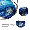 Sotunad Abstract Ocean Drawstring Bag 14x16.9 Inch Style Incorporates Swirls