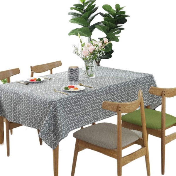 meioro Farmhouse Tablecloth, Square Washable Wrinkle Free Dust Resistant Table