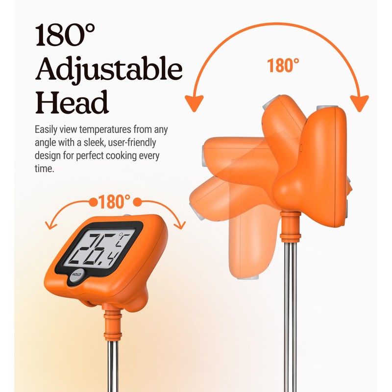 Digital Candy Thermometer with Pot Clip, Instant Read Kitchen Thermometer