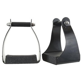 Tough 1 Aluminum Endurance Trail Stirrups, Black, 2 1/2-Inch