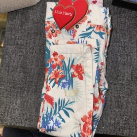 Little Hearts Pink Floral Little Hearts Spandex Toddler Jeans Size 3T