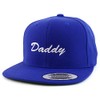 Trendy Apparel Shop Flexfit Daddy Script Font Embroidered Structured Flatbill