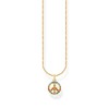 Thomas Sabo Peace KE2175-488-7-L45V Women's Necklace with Colourful Stones Gold