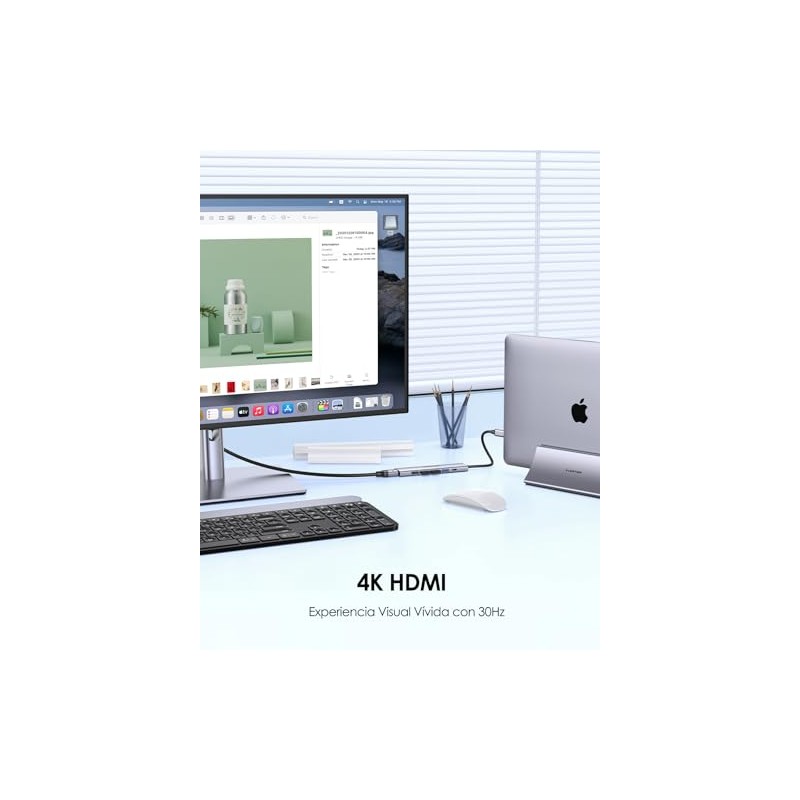LENTION Hub USB C con HDMI 4K, PD 100W, USB-A