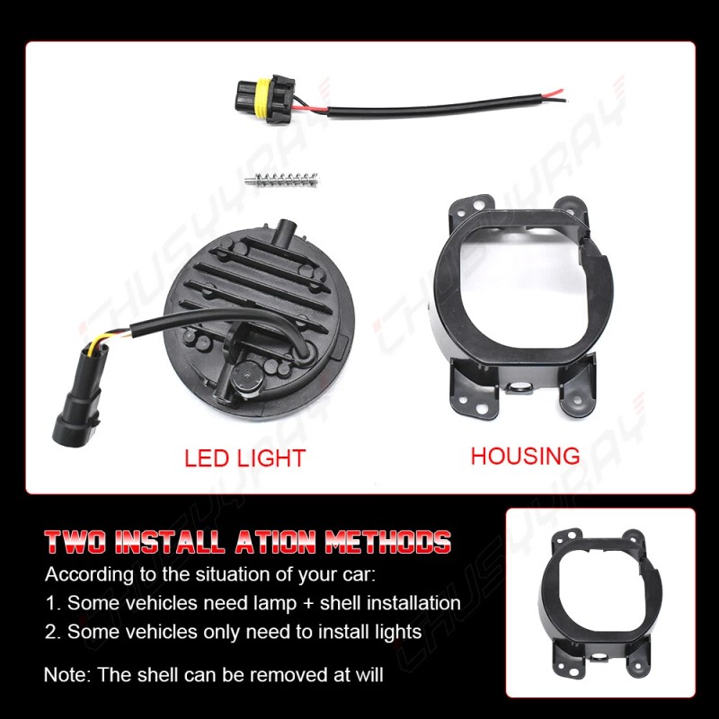 CHUSYYRAY For 2003-2009 Hummer H2 Pair Bumper LED Fog Lights