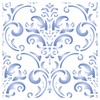 Rococo Tile Stencil, 12 x 12 inch - Baroque Ornamental