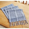 Chassic Rustic Farmhouse Style Linen Table Runner, Boho Handmade Tassel