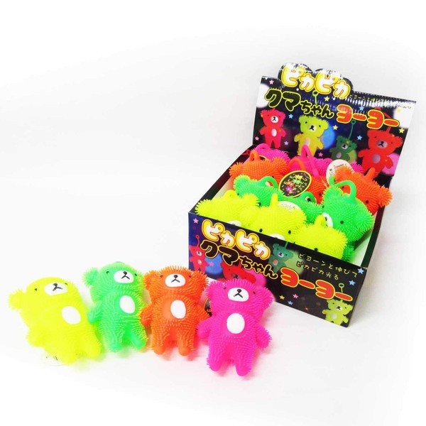 Glow Bear Yoyo Shiny Bear Yo-Yo 12 Pack Display Package