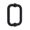 Bathlink 6" Shower Door Handle, Back to Back Tubular Handle