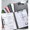2 Pcs Folding Clipboard,Clipboard Foldable 9x12.5 Waterproof File Folder Clip