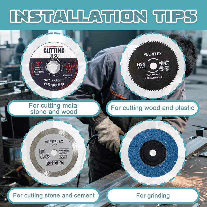 21 Pcs Cutting Discs, 76mm Cutting Disc, Combination Of 4
