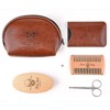 Menesia Beard Brush and Comb set, Boar Bristle Hair Beard