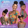 Elailite Natural Afro Puff Drawstring Ponytail Real Human Hair Messy
