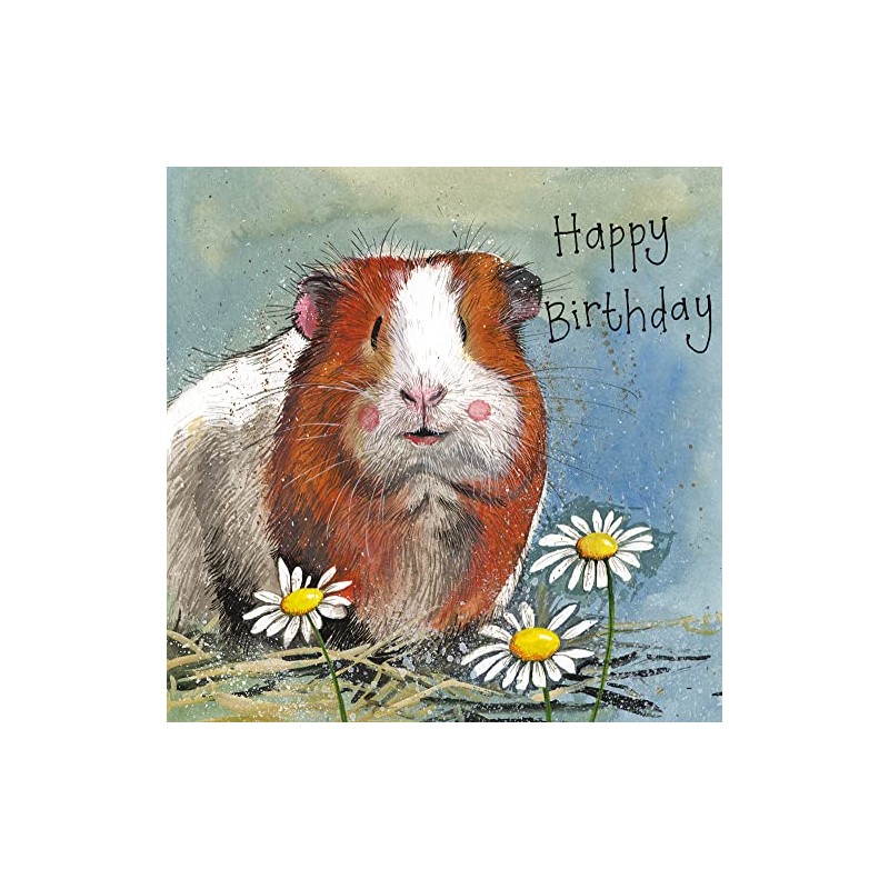 Alex Clark Art Happy Birthday Gordon the Guinea Pig Card