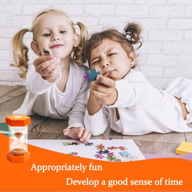 30 Minutes, Sand Timer, Hourglass Sand Timer, Kitchen Timer Digital for Cooking, Clock Timer, for Games, Classroom, Kitchen, Toothbrush Timer, Decoration, Orange