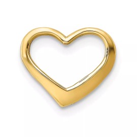 GlittersandGold 14K Floating Heart Charm Bracelet Necklace
