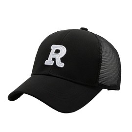 [バズ セレクション] キャップ 帽子 メッシュ つば長 通気性 調節可能 日除け アウトドア カジュアル メンズ CAQ705(ブラックホワイト)