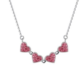 Aphrodite's Magnetic Heart Shaped Clover Necklace Gift Set, Necklaces For Women, Anniversary, Birthday Gifts For Her, Clover Gifts For Women, Heart Necklace for Daughter, Sterling Silver, No Gemstone