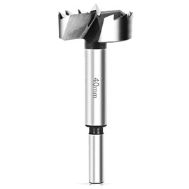 BAIDETS Forstner Drill Bit 40 mm - Forstner Drill Bit for Wood, Forstner Bits with Round Shank, Accessories Drill