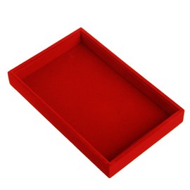 Mentin Red Velvet Jewellery Box Jewellery Stand 22.5 x 14.5 x 3 cm
