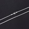 PDTJMTG 925 Sterling Silver Byzantine Chain 2.5MM Byzantine Link Chain