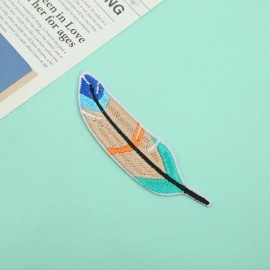 Unbranded Colorful Bird Feather Patch Sew/ Iron On Embroidered Applique Boho Bohemian 1742