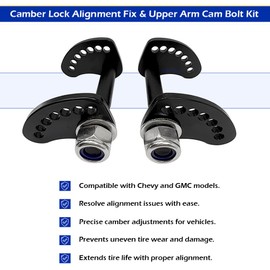 GOLKNHA ±1.5 Degree Camber Lock Alignment Fix & Upper Arm Cam Bolt Kit Compatible with Silverado Sierra Silverado 3500 2500 1500 1999-2019