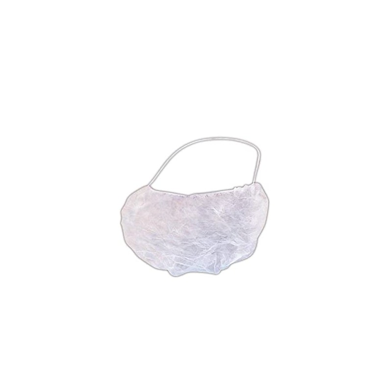 MAGID BC924 EconoWear Beard Cover, Polypropylene, One Size, White (Pack