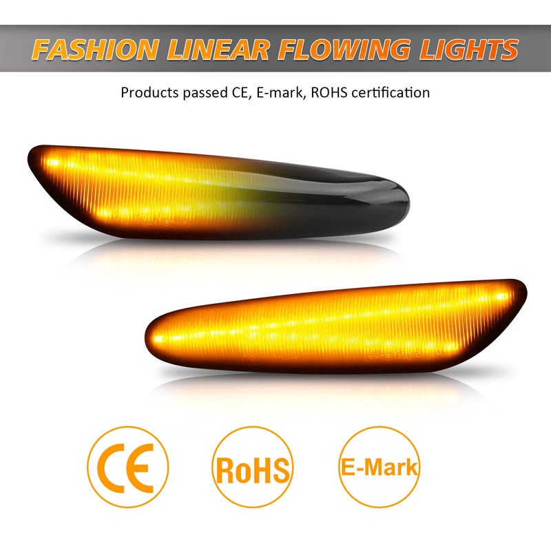 D-Lumina Dynamic Amber LED Side Indicator Sequential Flashing Light Compatible