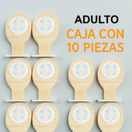 Bolsa Colostomía Adulto Caja 10 Piezas Recortable Y Drenable