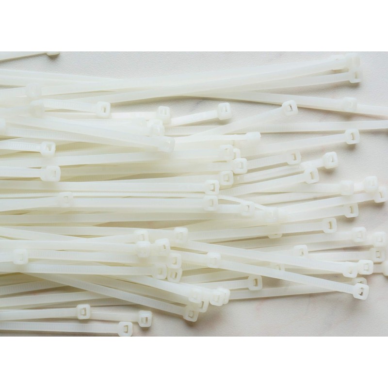 Faithfull CT300W Cable Ties White 300 x 4.8mm (100 Pieces)