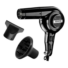 Secadora Profesional C Boquilla Y Difusor Timco Sp-1600 Negro                                                                                         