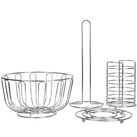 axentia 4-Piece Kitchen Set, Silver, Approx. 13 x 24 x 32 cm