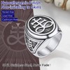 Leviathan Cross Stainless Big Ring For Men Size 14 Satanic