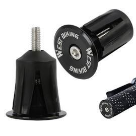 Wvxilyr Pack of 2 Aluminium Bicycle Handlebar Plugs, Bicycle Handlebar Grip Cap, Bicycle Handlebar Cap, Aluminium Handlebar End Caps, Handlebar End Plugs, End Caps for MTB, Road Bike and Folding Bikes