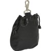 Piel Leather Drawstring Pouch, Black, One Size